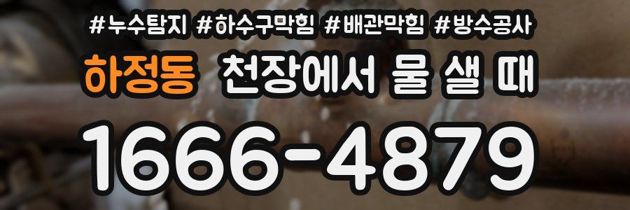 하정동 천장에서 물 샐 때