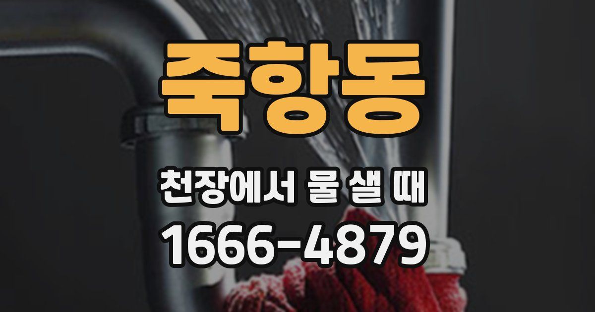 죽항동 천장에서 물 샐 때