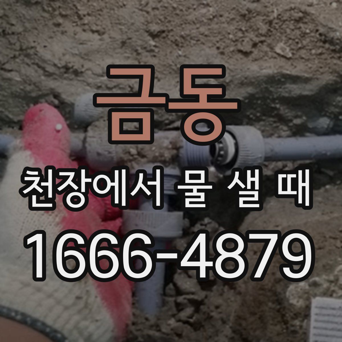 금동 천장에서 물 샐 때