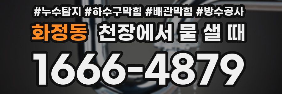 화정동 천장에서 물 샐 때