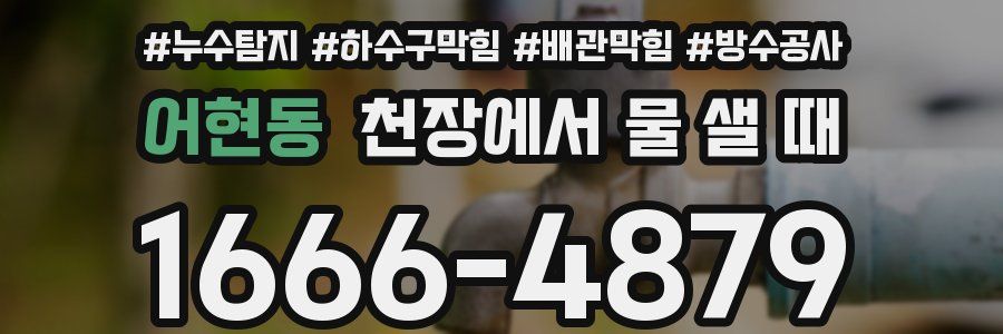 어현동 천장에서 물 샐 때