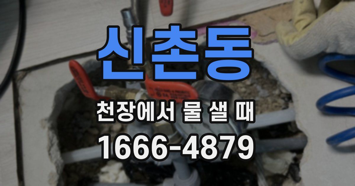 신촌동 천장에서 물 샐 때