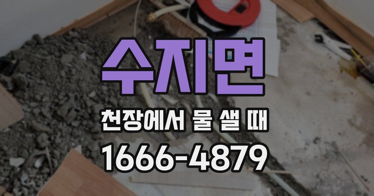수지면 천장에서 물 샐 때