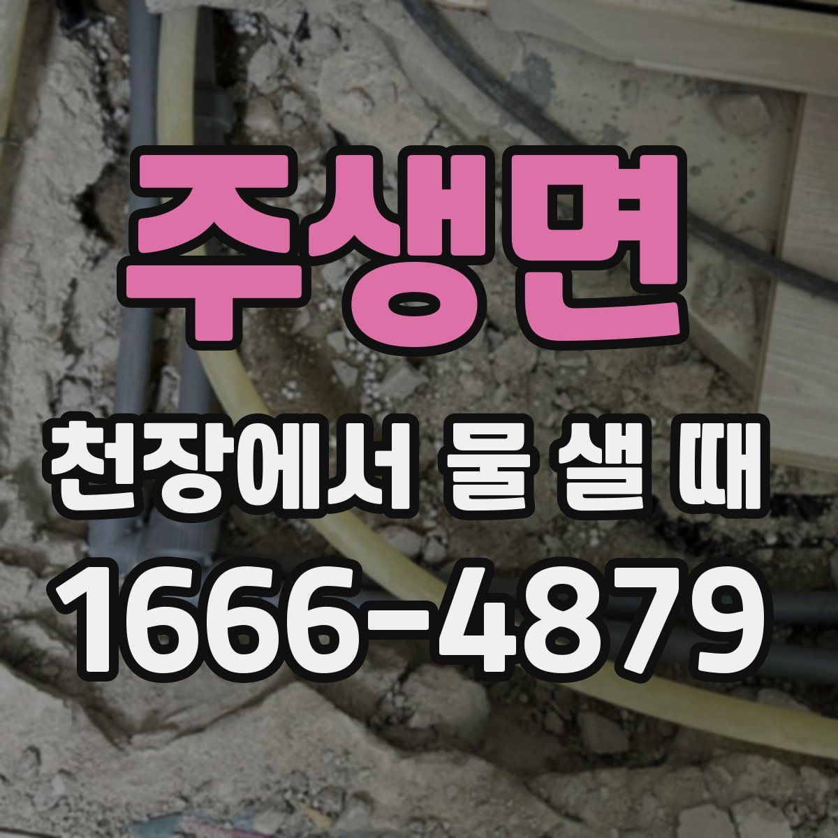 주생면 천장에서 물 샐 때