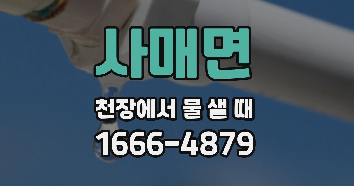 사매면 천장에서 물 샐 때