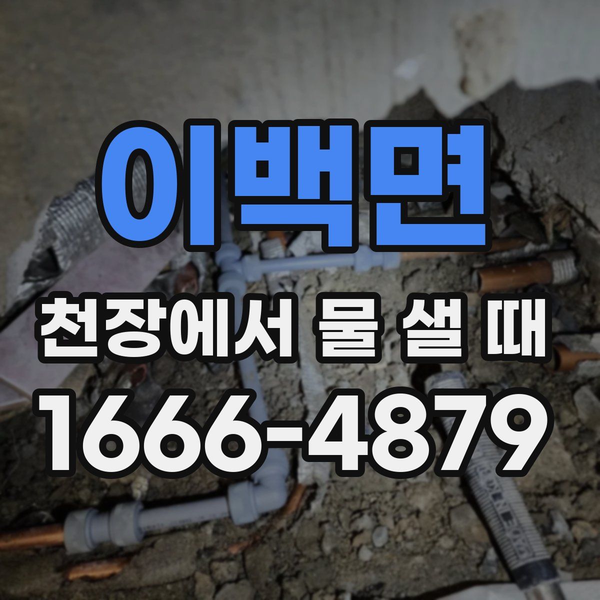이백면 천장에서 물 샐 때