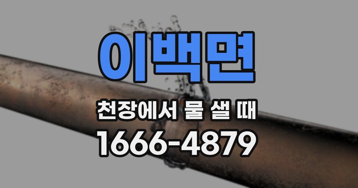 이백면 천장에서 물 샐 때