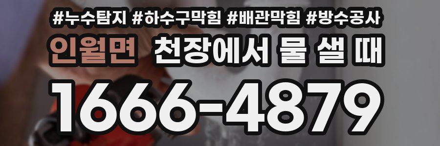 인월면 천장에서 물 샐 때