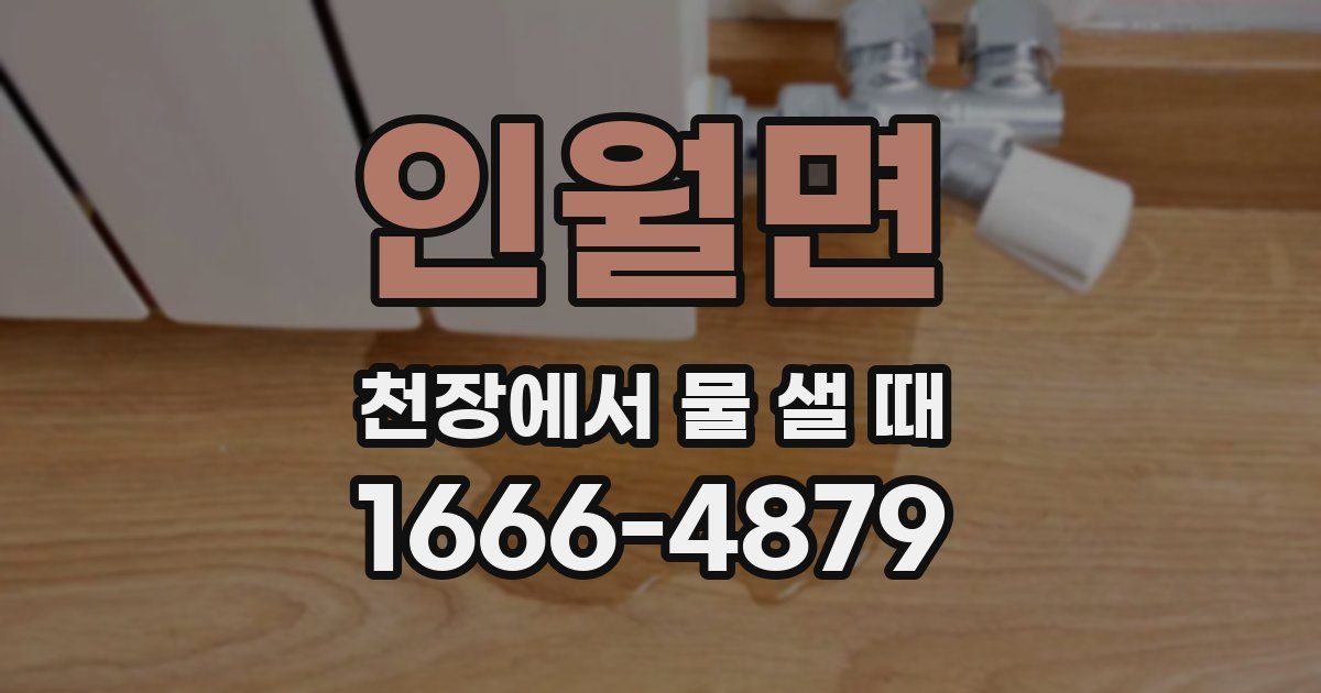 인월면 천장에서 물 샐 때