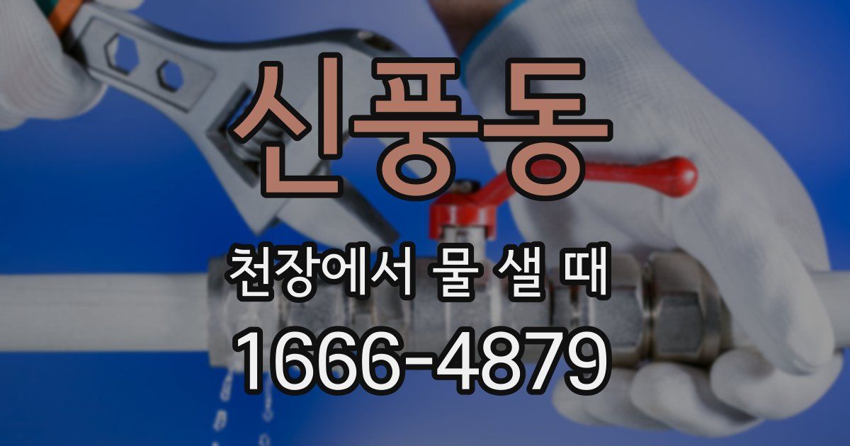 신풍동 천장에서 물 샐 때