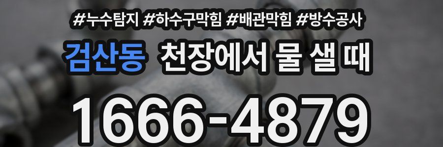 검산동 천장에서 물 샐 때