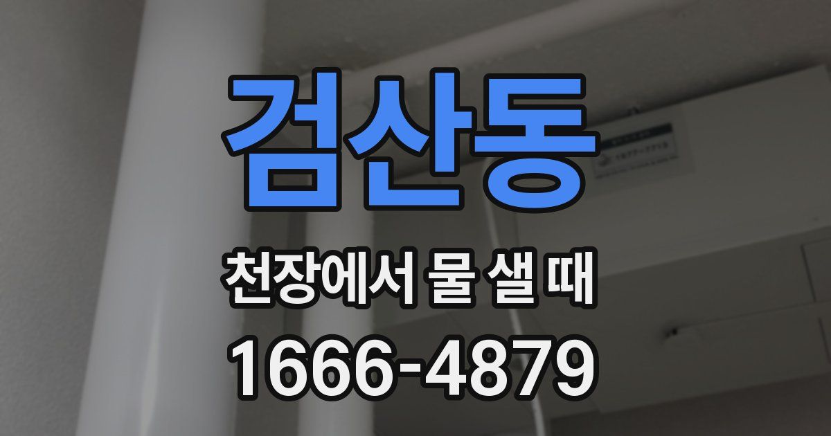 검산동 천장에서 물 샐 때