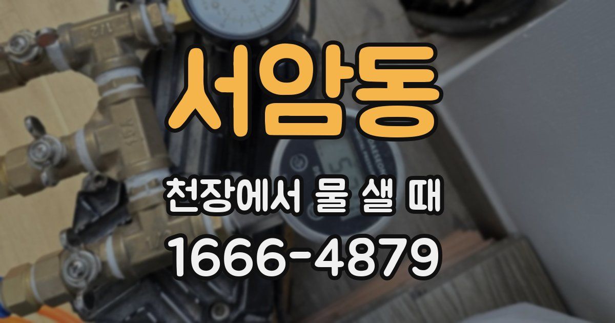 서암동 천장에서 물 샐 때