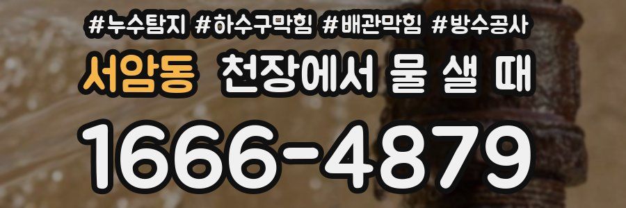 서암동 천장에서 물 샐 때