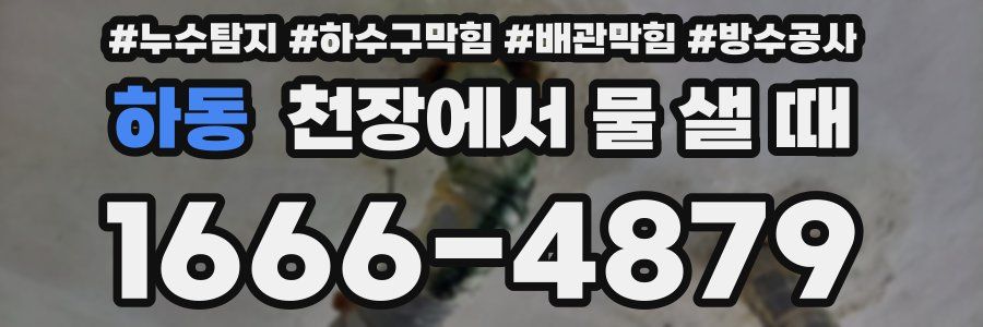 하동 천장에서 물 샐 때