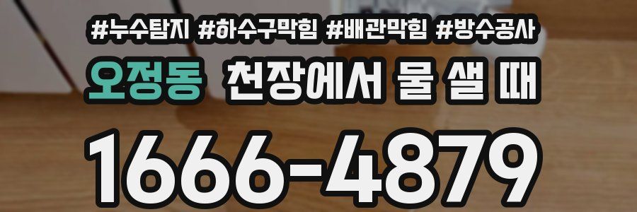 오정동 천장에서 물 샐 때