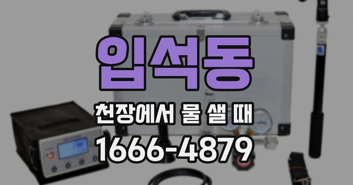입석동 천장에서 물 샐 때