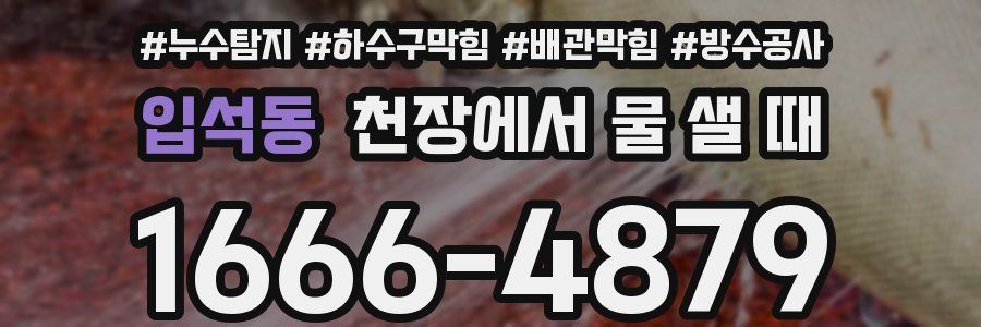 입석동 천장에서 물 샐 때