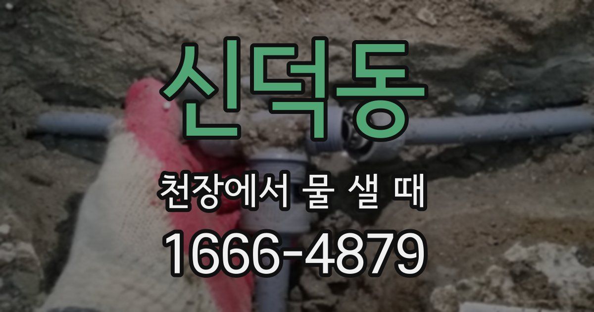 신덕동 천장에서 물 샐 때