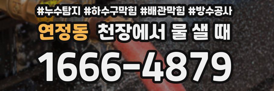 연정동 천장에서 물 샐 때
