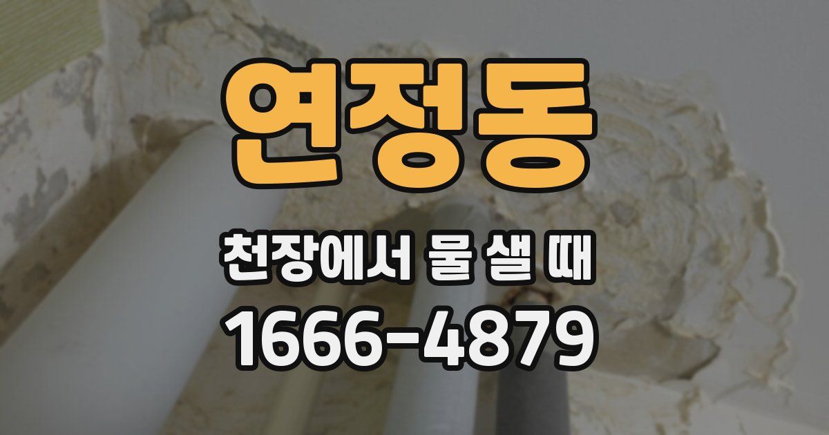 연정동 천장에서 물 샐 때