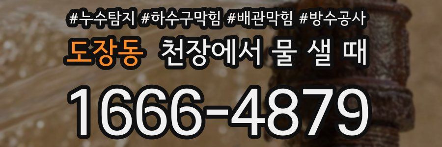 도장동 천장에서 물 샐 때