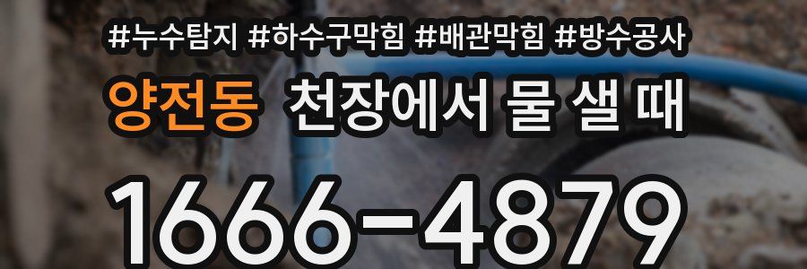 양전동 천장에서 물 샐 때