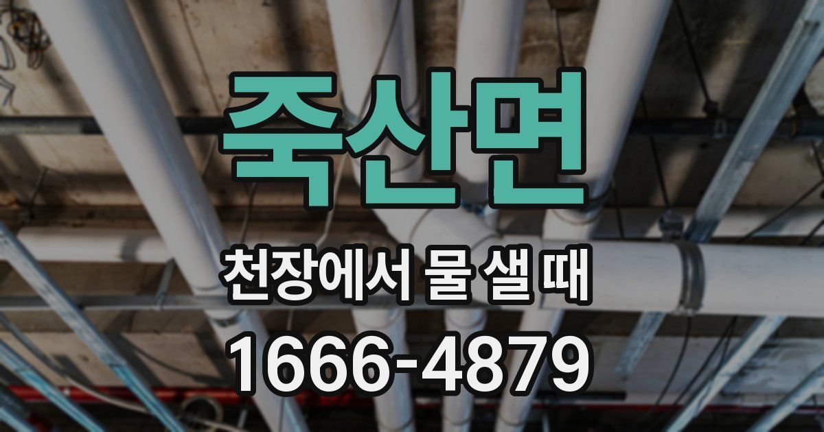 죽산면 천장에서 물 샐 때