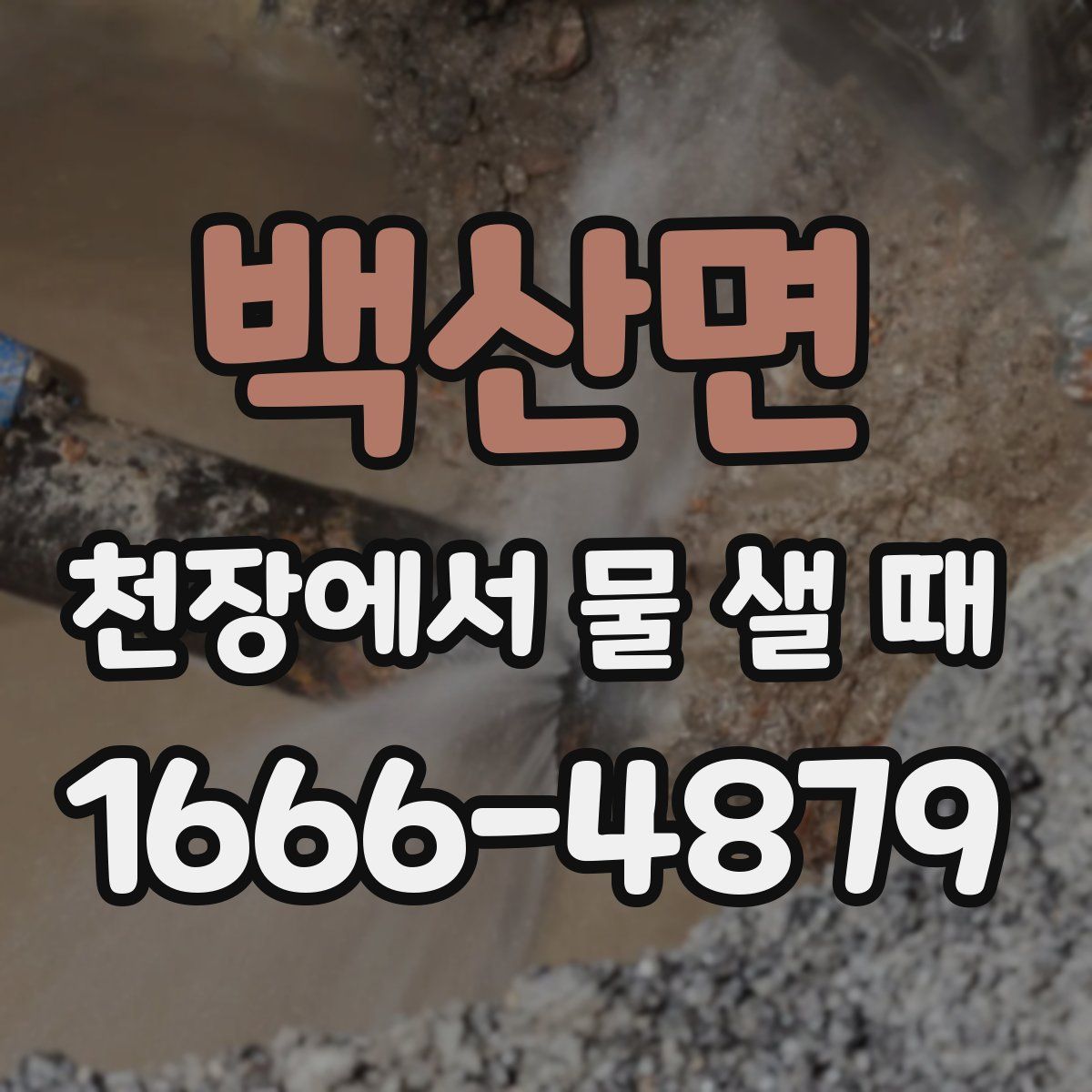 백산면 천장에서 물 샐 때