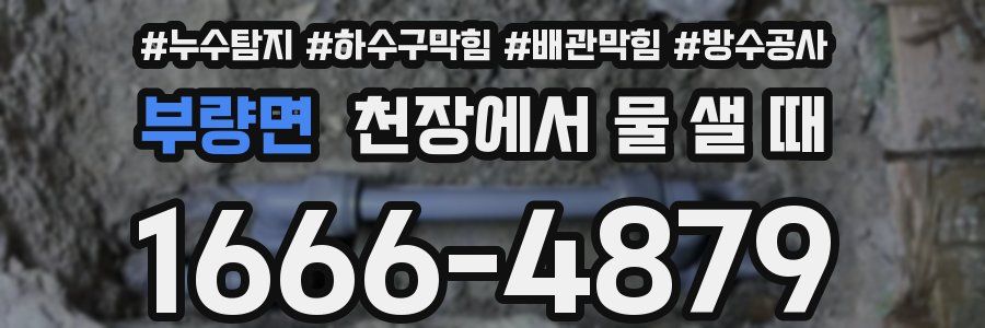 부량면 천장에서 물 샐 때