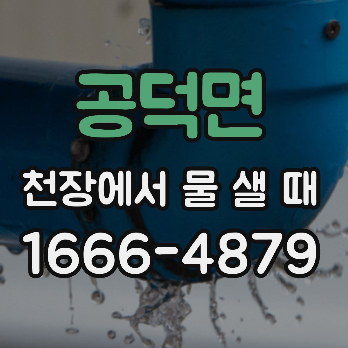 공덕면 천장에서 물 샐 때