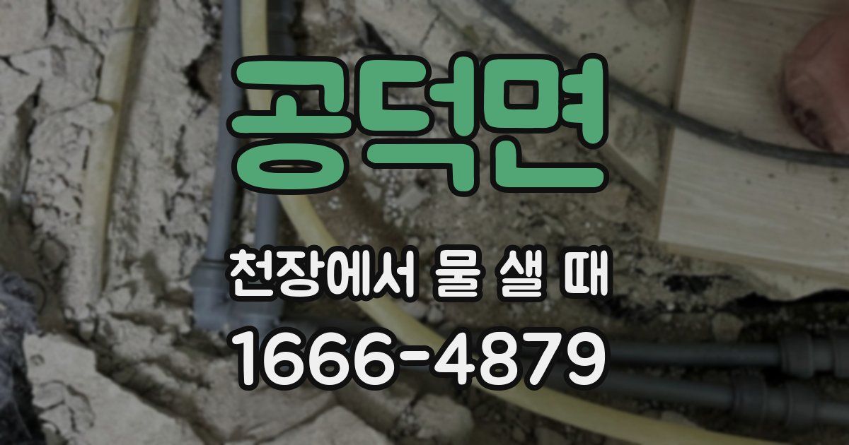 공덕면 천장에서 물 샐 때