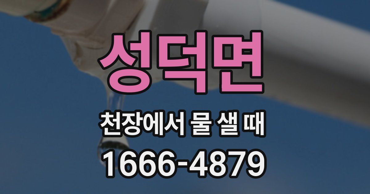 성덕면 천장에서 물 샐 때