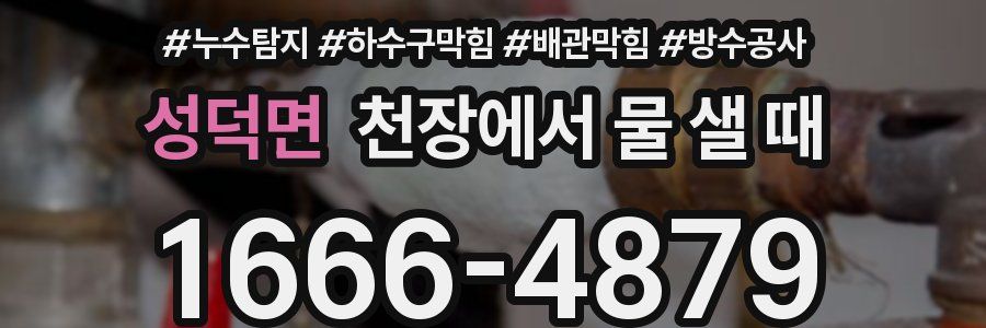 성덕면 천장에서 물 샐 때