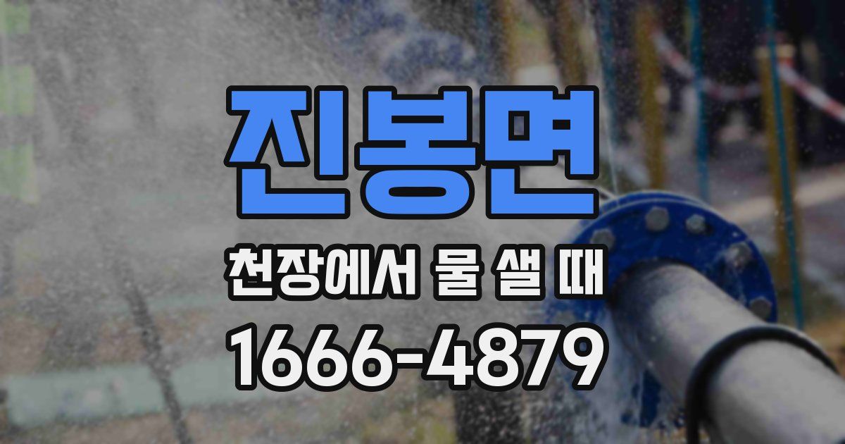 진봉면 천장에서 물 샐 때