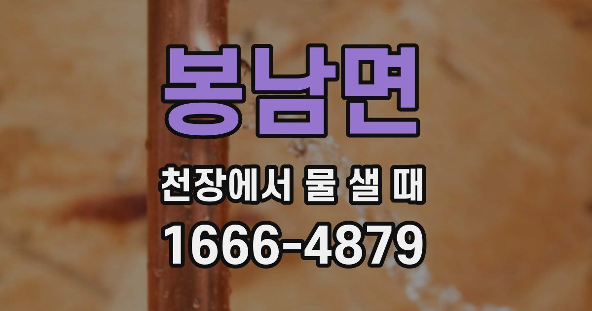 봉남면 천장에서 물 샐 때