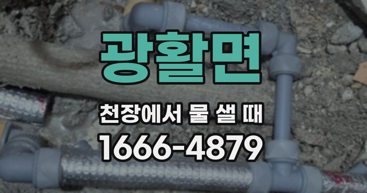 광활면 천장에서 물 샐 때
