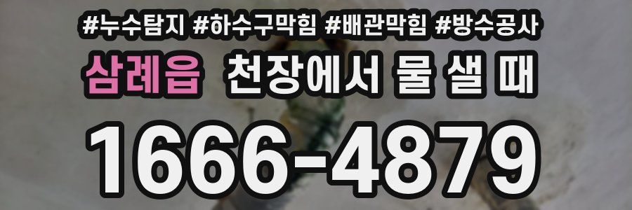 삼례읍 천장에서 물 샐 때