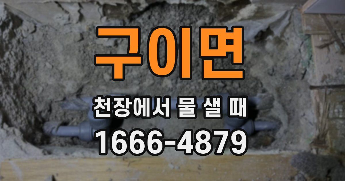 구이면 천장에서 물 샐 때