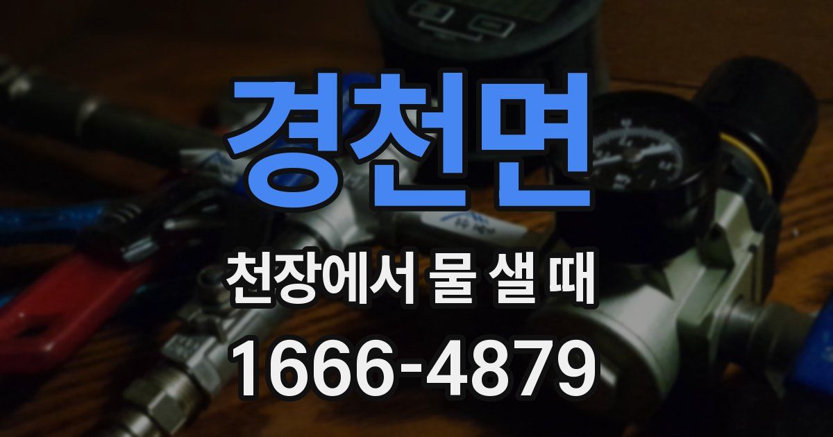 경천면 천장에서 물 샐 때