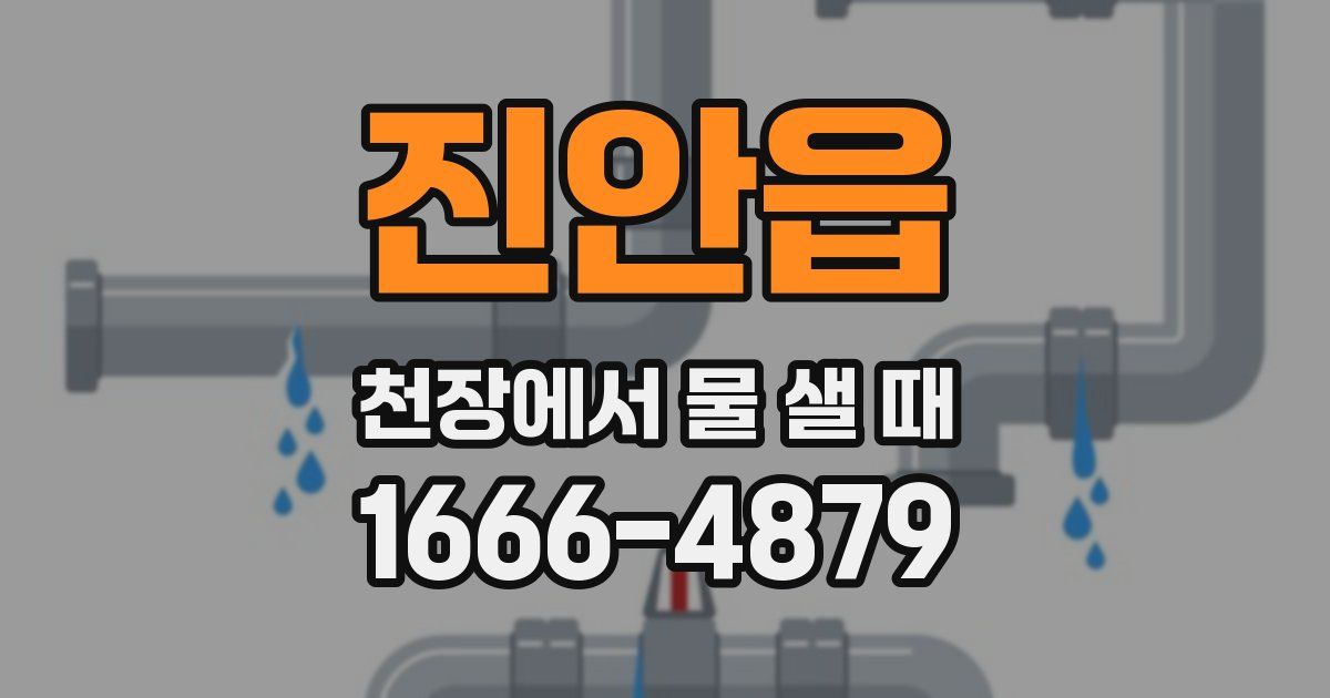 진안읍 천장에서 물 샐 때