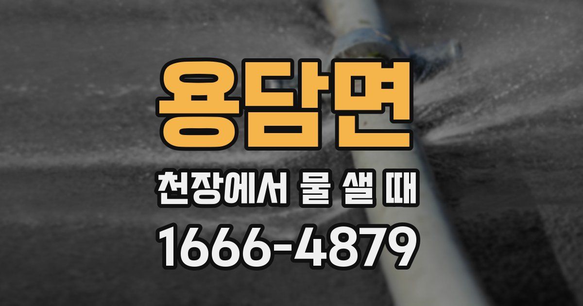 용담면 천장에서 물 샐 때