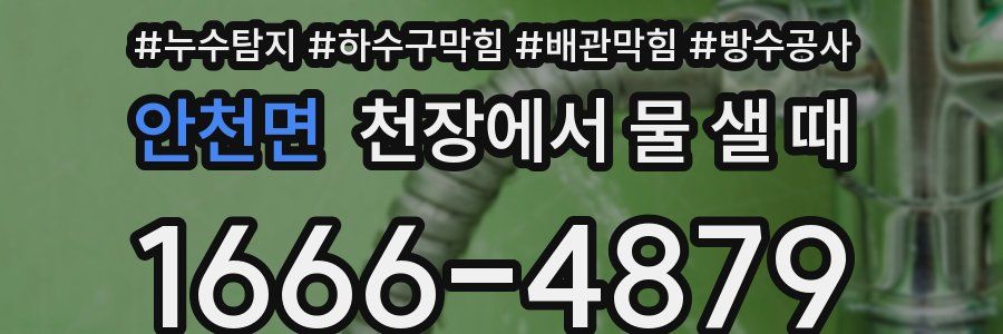 안천면 천장에서 물 샐 때