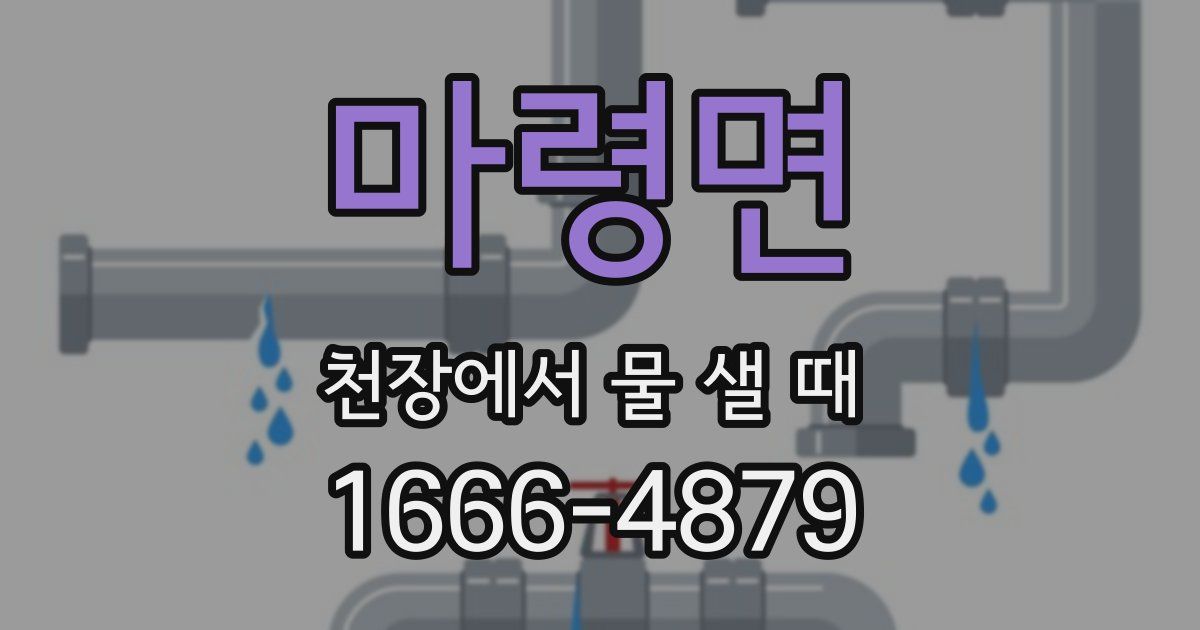 마령면 천장에서 물 샐 때
