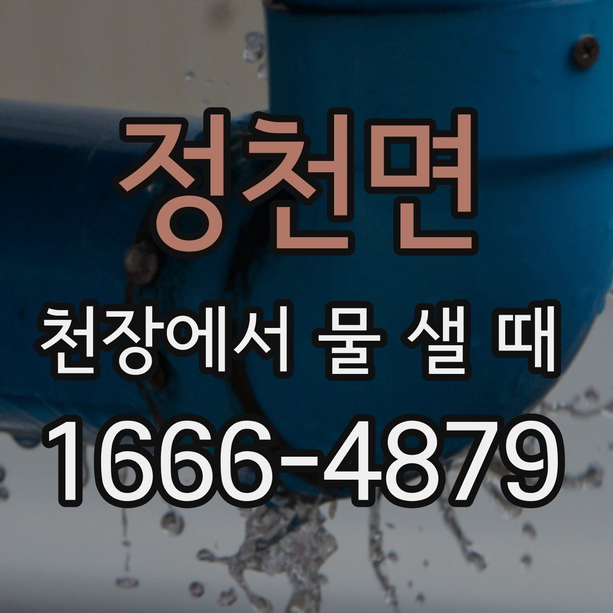 정천면 천장에서 물 샐 때