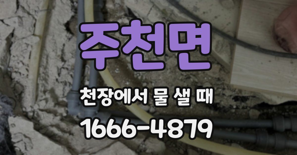 주천면 천장에서 물 샐 때