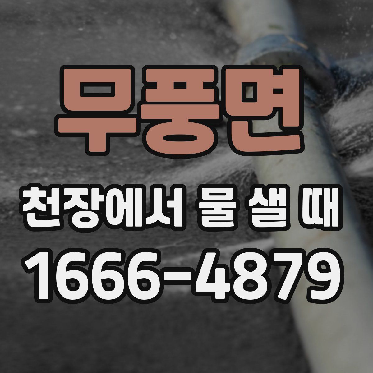 무풍면 천장에서 물 샐 때
