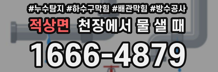 적상면 천장에서 물 샐 때