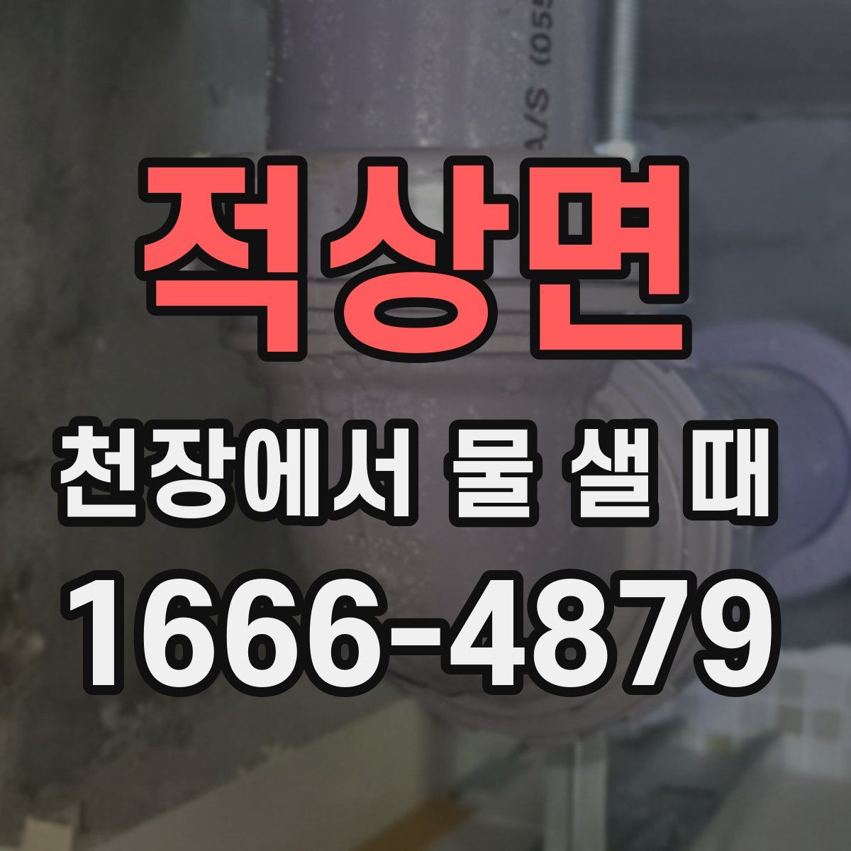 적상면 천장에서 물 샐 때