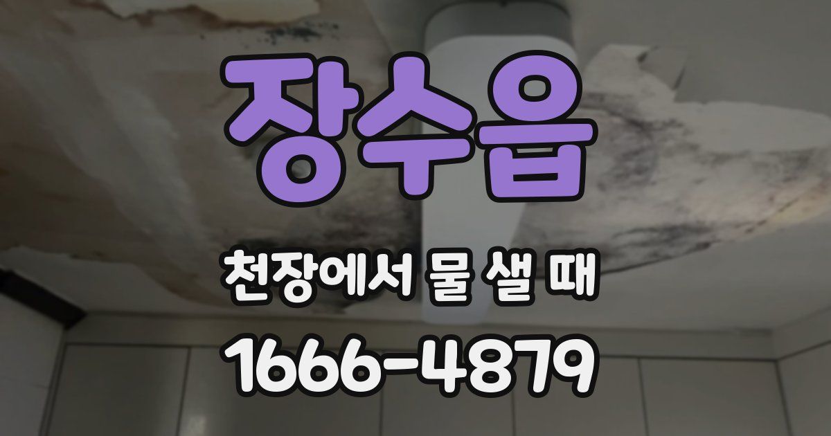 장수읍 천장에서 물 샐 때